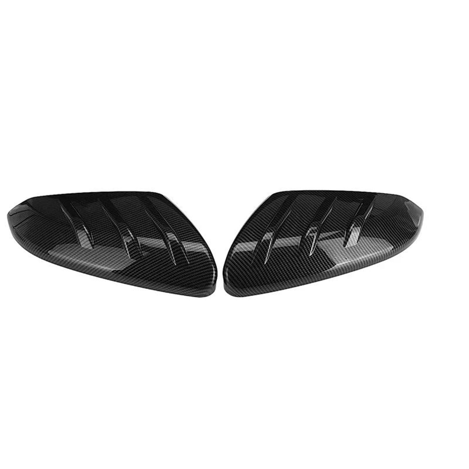 for Civic 10th 2016-2020 Car Rearview Side Mirror Cover Wing Cap Exterior Sticker Door Case Trim Carbon Fiber(Gloss Black)
