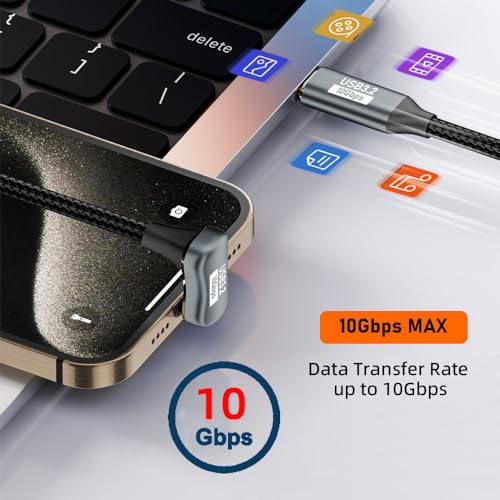 Cable USB-C macho a macho NFHK 2m 10Gbps 100W miniatura 6