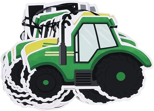 Miniatura 2 de Cartel de feliz cumpleaños de tractor verde, suministros de fiesta de cumpleaños, decoración de fiesta de granja para niños, baby shower, guirnalda