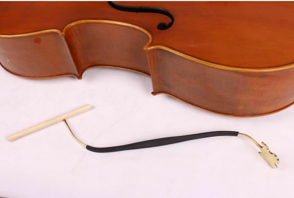 YoungMonic Cello Making Tools Cello Sound Post Setter W/S Rubber Grip Brass Protector DIY (Brass Protector)