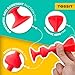 TOSSIT Game Suction Cup Darts, Toss Game Perfect Family and Party, Silicone Throwing Game for Backyard, Indoor and Outdoor Fun, Twin Pack, Red Cyan Purple Green
