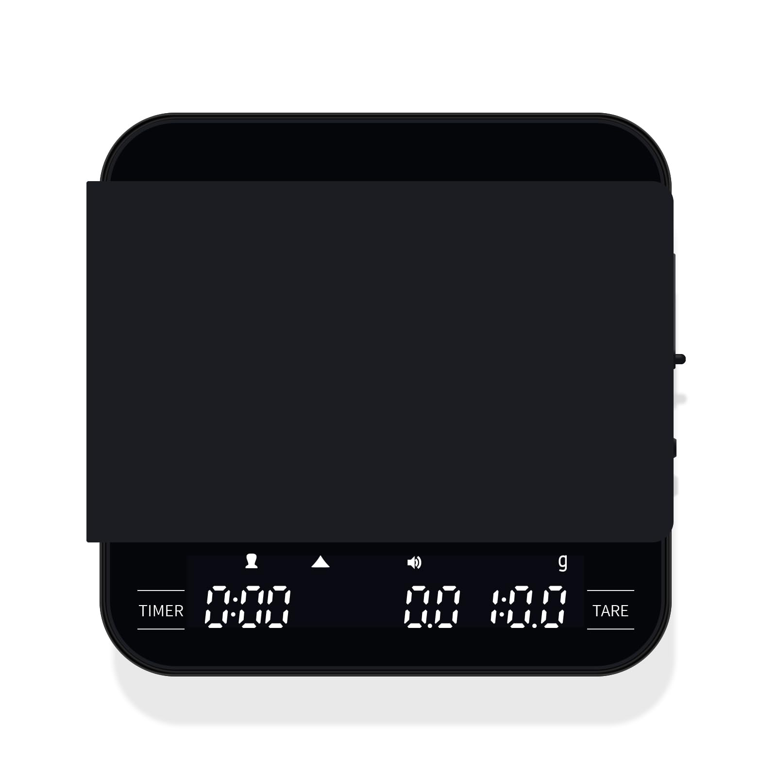 Báscula de café con temporizador, báscula digital de café con 4 modos para barista, recargable por USB, mini escala de café multifuncional con indicador LED y tara, 0,1 g de alta precisión,