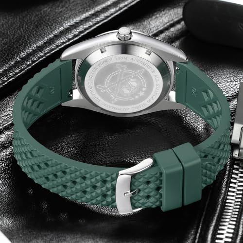 Image of ADDIESDIVE Mens Watch Automatic NH35 /8215 200M Luminous Easy to Read Dial Wrist Watch Minimalist Fashion Simple Watch Analog Date with Leather Strap and Bracelet