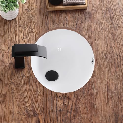 KDKSC Small Undermount Bathroom Sink 15.4"x13.2" Oval Undermount Sink White Ceramic Bathroom Sinks Under Counter Sinks with Overflow by KDKSC - Image 4