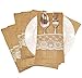 Amajoy 50 piezas de arpillera natural de encaje para utensilios de cuchillos, tenedores, bolsa de cubiertos, bolsa para fiestas, despedidas de soltera de boda vintage