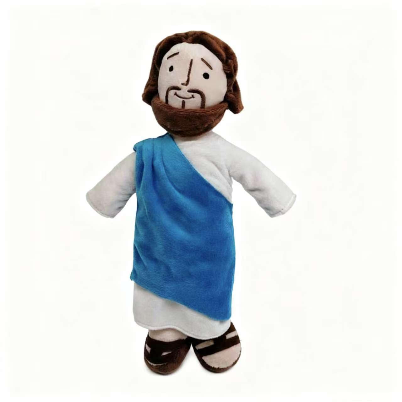Mounteps Jesus Plush Doll - Christmas Decoration Stuffed Toy for Holiday Ornament & Gift (Blue)