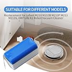 Vacuum Battery Replacement for Lefant M210 M210B M210P M213 M213S | OKP Life K2 Robot Vacuum Cleaner Series IFR 18650 4S1P 2000mAh 12.8V