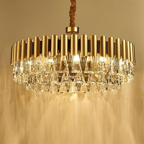 Luminaire de villa en or CNCNSH avec anneau lumineux LED en cristal de luxe kxtmm