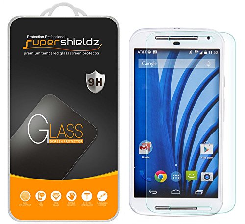 Supershieldz Designed for Moto G (2nd Gen) Tempered Glass Screen Protector, Anti Scratch, Bubble Free