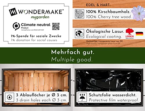 Hochbeet aus Kirschbaum Holz von Wondermake in großer Ausführung