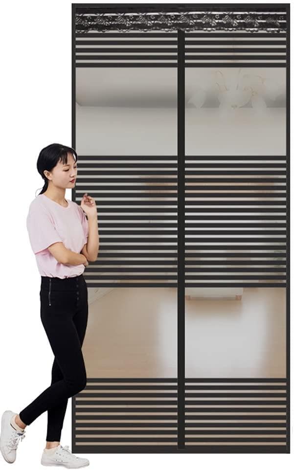 Magnetic Mesh Screen Door, Fiberglass Magnetic Door Curtain Free Punching Self Sealing Pet & Kid Friendly Sliding Patio Door-h 120x220cm(47x87in) (Color : G, Size : 100x220cm(39x87in))