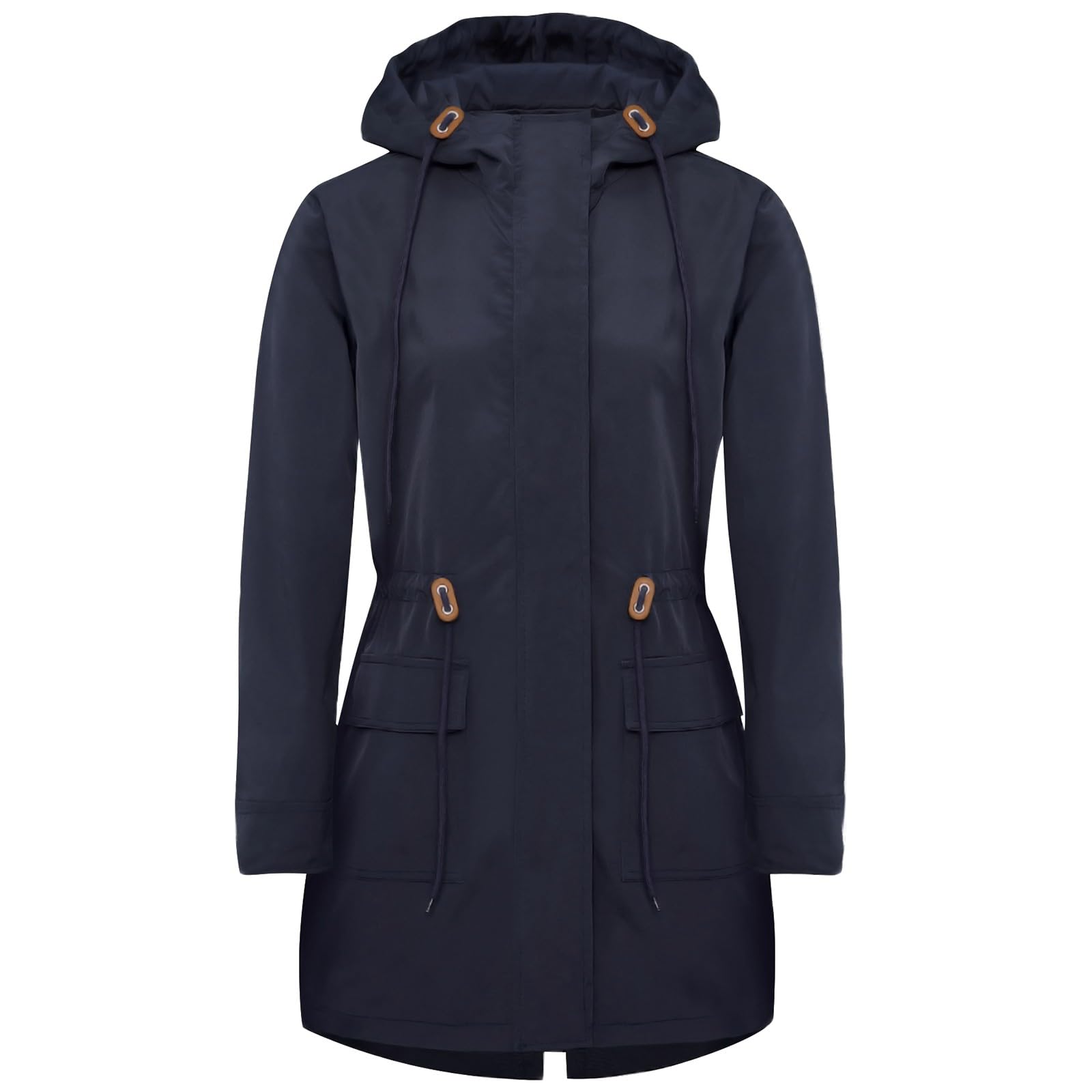 Chaqueta Impermeable Para Mujer, Talla Grande, Larga, Impermeable, Ligera, Cortavientos, Con Bolsillos Top Estampado Chubasquero Verano Mujer Capucha Lluvia Ropa Abrigos Deportes Al Aire