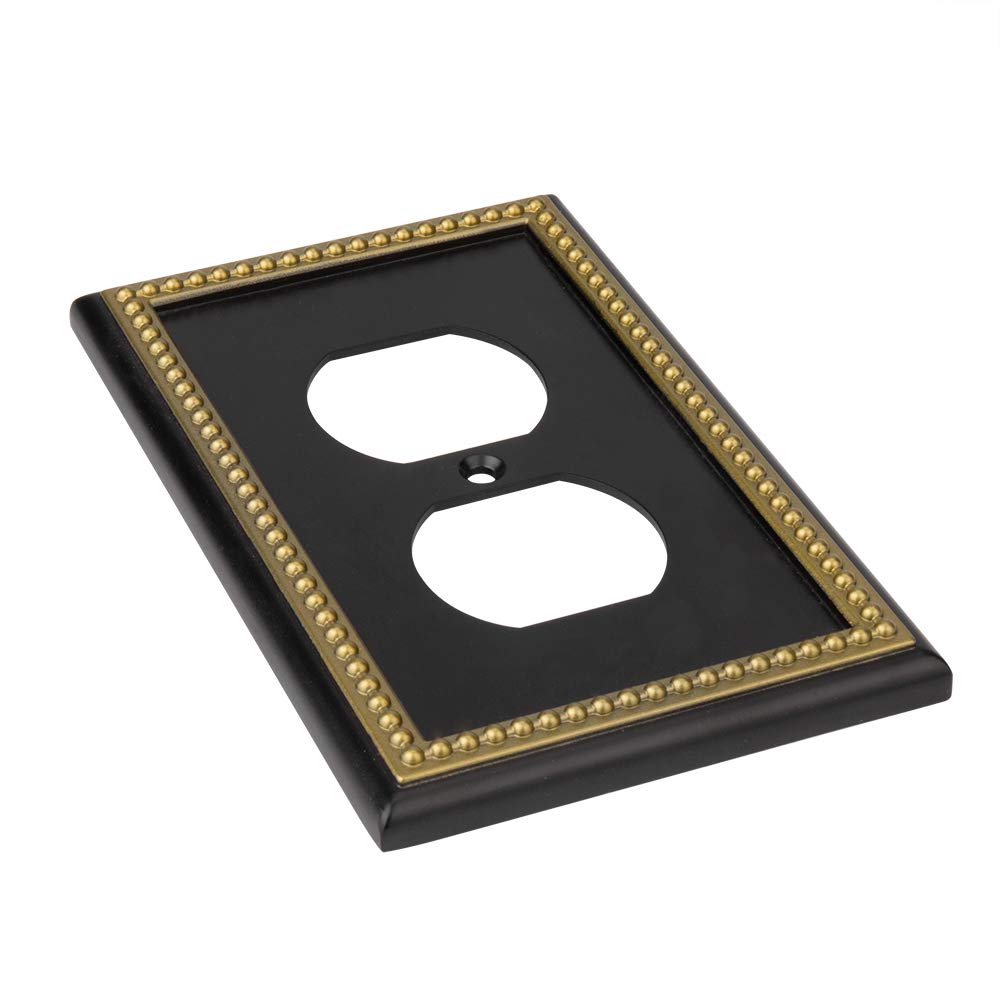 Pearled Wall Plates - Black & Dark Golden -5 Pearled Wall Plates - Black & Dark Golden -5