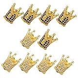 HOMSFOU 10piezas Cuentas De Coruna Para Joyeria Gemas De Imacion Accesorios De Coruna Para Hacer Manualmente Para Crear Collares y Pulseras