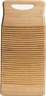 Anti-Slip Wooden Washboard,Easy to Use,Laundry Cleaning Board with Hanging Hole,Easy to Storage,Durable Scrub Board Washing Board for Laundry Room