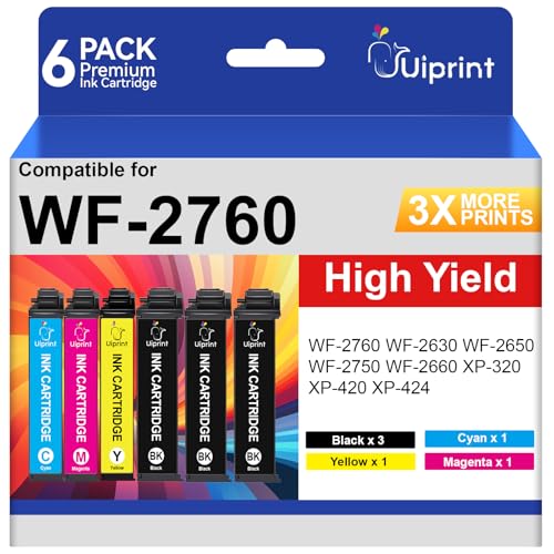 Image of Remanufactured Ink Cartridges Combo Pack Replacement for Epson Ink Cartridges for Epson Printer WF-2760 WF-2630 WF-2650 WF-2750 WF-2660 XP-320 XP-420 XP-424(3BK /1C /1M /1Y)
