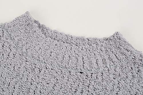 Imily Bela Womens Fuzzy Knitted Sweater Sherpa Fleece Side Slit Full Sleeve Jumper Outwears3