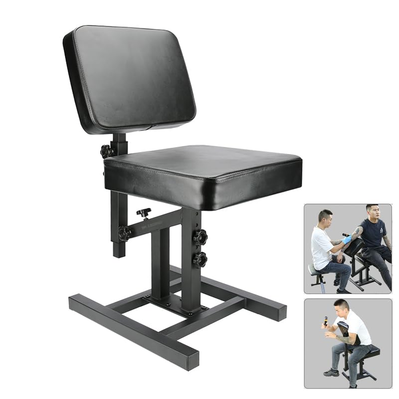 Multifunctional Chair with Armrest for Tattoo Artists,Tattoo Arm Rest Stand Adjustable Tattoo Chair Beauty Stand Tattoo Equipment?Black?
