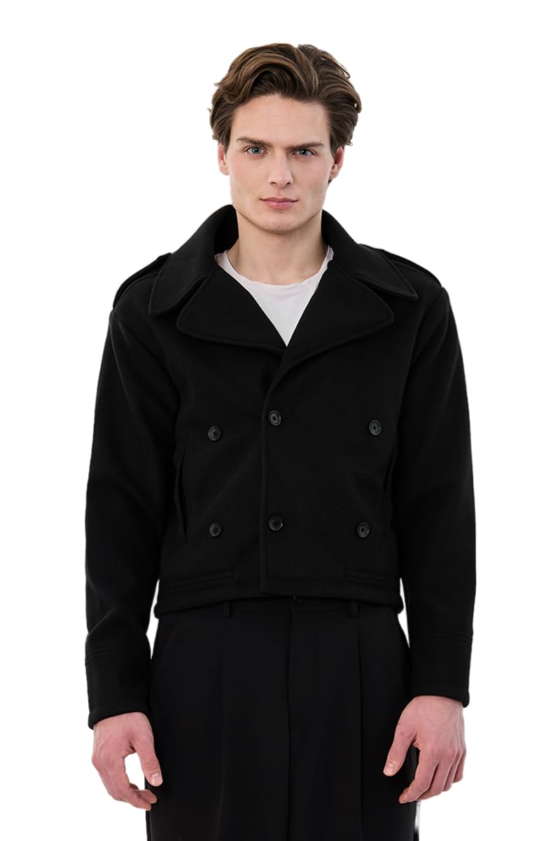 snitch Men Casual & Formal Jacket | Regular Fit Notch Lapel Solid Design & Buttoned Closure | Premium Polyester Fabric & Woven Texture For Office-picture-14