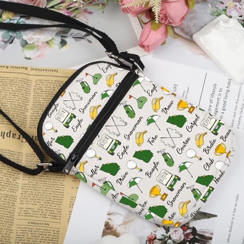VAMSII Golf Lover Gift Golf Words Crossbody Bag Golf Appreciation Travel Bag Golf Souvenir Gift3