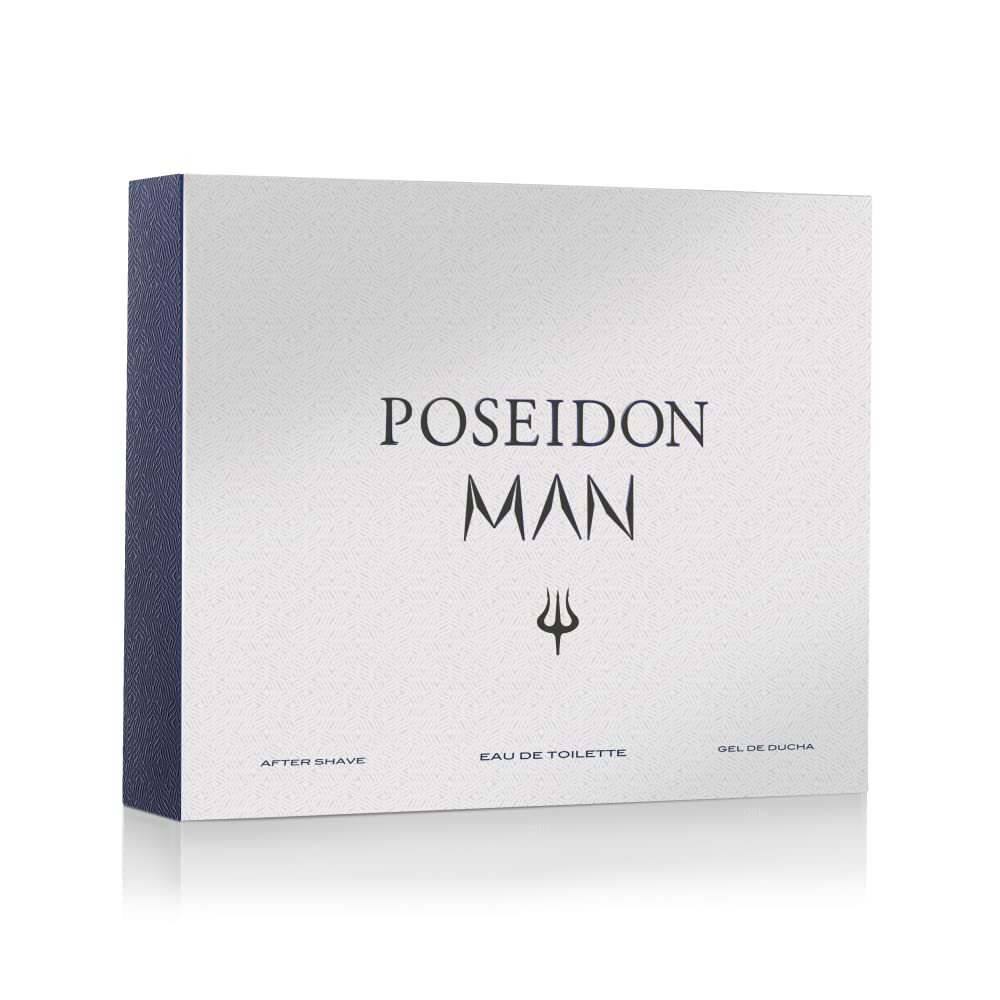 Poseidon Man - Set Perfume para Hombre EDT, After Shave y Gel de Ducha
