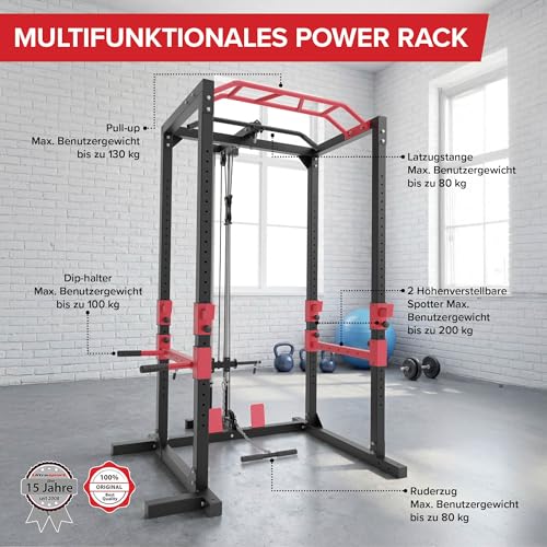 Ultrasport Power Rack, Eignung Zahnstange, multifunktionales Zahnstange für effektives...