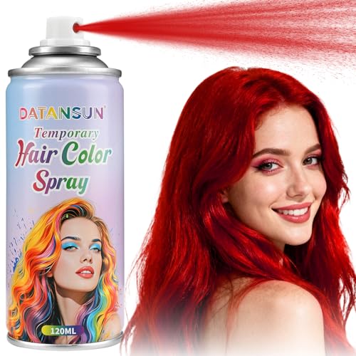Red Hair Spray【Instant Color】【Skin Friendly】【Easy To Clean】【Large Capacity】Washable Hair Color Spray For Women/Men 4.06 oz，01 Red