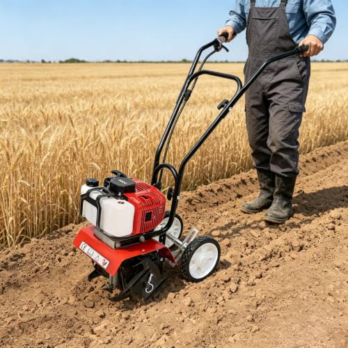 SONHANGIA 52cc Petrol Rotavator Garden Tiller, 1.9 kW