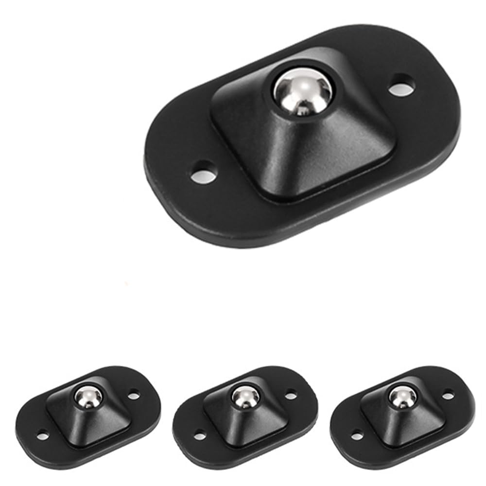 sundry goods No punching pulley, household mobile base accessory, garbage bin bottom small wheel, 4 adhesive sliding ball universal Wheels, black