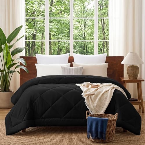 CozyLux Bettdecke 240x260 cm Schwarz für 4 Jahreszeiten – Ansicht 9
