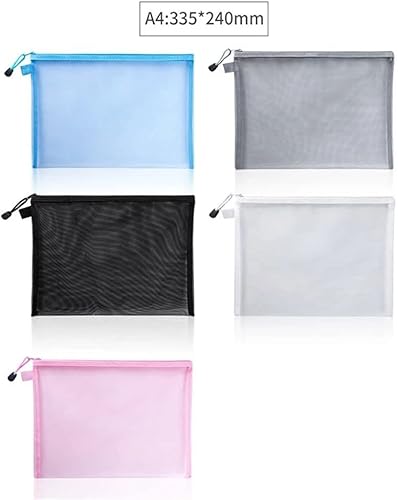 Miniatura 4 de 1 bolsa con cremallera, 1 unidad, A4A5A6, carpetas de archivos de libros, bolsa de documentos, papelería, bolsas de almacenamiento de lápices, bolsa