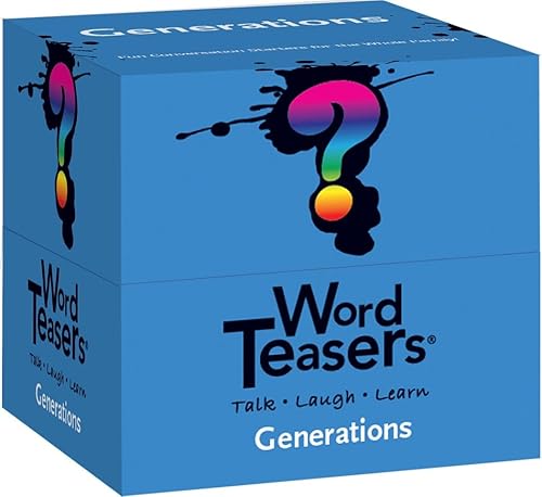 WORD TEASERS Generations - Juego de trivia para la noche de juegos familiares - Divertido y divertido juego de cartas de trivia para millennials y