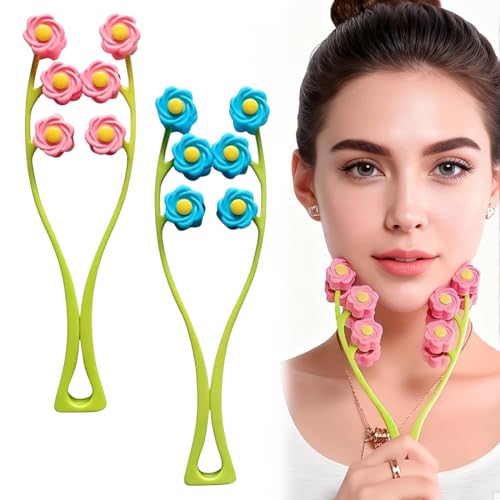 ROKZELT Gesichtsmassagegerät, Roller, Gesichtsroller, 3D Gesicht Massagegerät - Anti-Falten Gesichtsmassagegerät - Sofortiges Gesichtslifting - Gegen- 3D Face Massage Roller - 3D Gesichtsroller