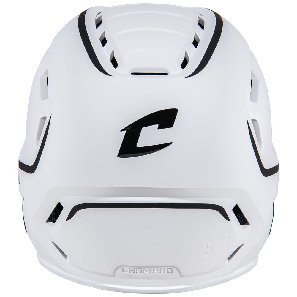 Champro HXE - Casco de bateo de béisbol Mate de Dos Tonos con Protector de mandíbula