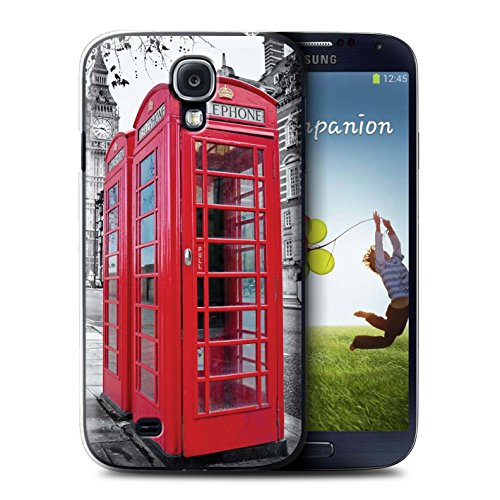 Carcasa/Funda STUFF4 dura para el Samsung Galaxy S4/SIV / serie: Londres, Inglaterra   Cuadro de teléfono rojo