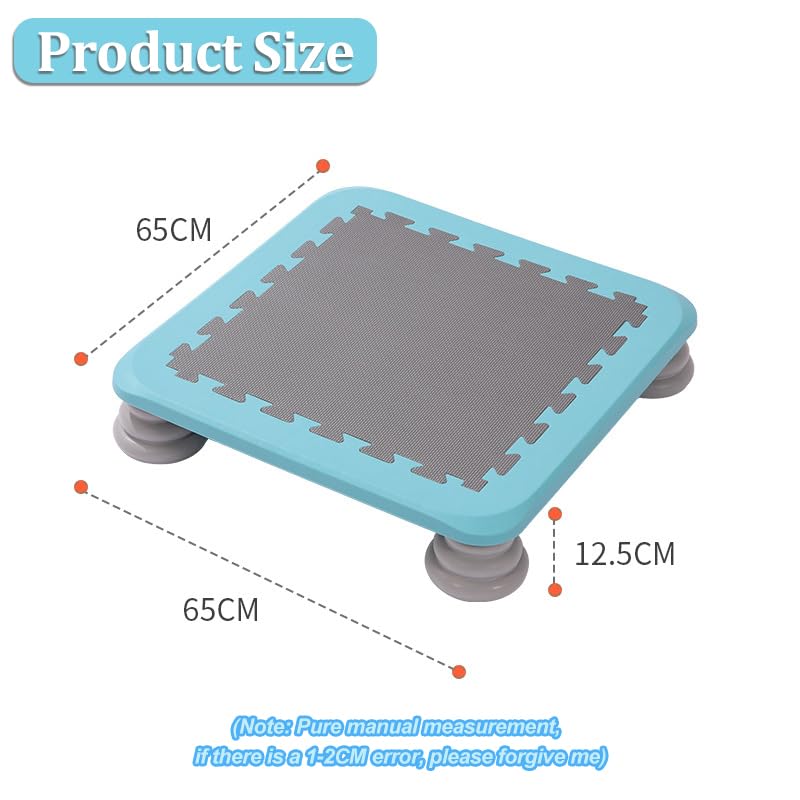 Homesally Blue,Mini Trampoline for Kids, 25 Inch Bounce Trampoline for Toddler, Autism Kids Sensory Integration Training Equipment, Indoor Trampoline w/Non-Slip Base, Max Loaded 330 lbs - Image 3