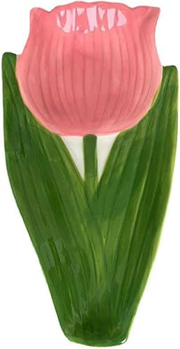 Platos de ensalada de cerámica de 8 a 9 pulgadas, platos llanos, platos de postre de pasta, bandejas para servir aperitivos, sushi, frutas (tulipán)