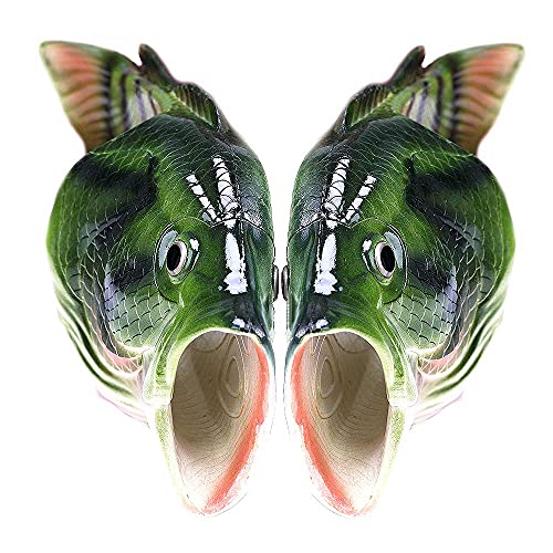 Unisex Fish Slippers, bass Sandals, Animal Slippers Animal Fish2