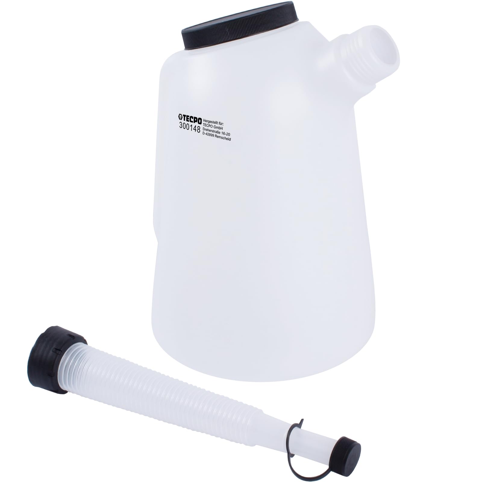 TECPO 3 carafes à huile, carafe de remplissage de 5 l, verre doseur, bec verseur