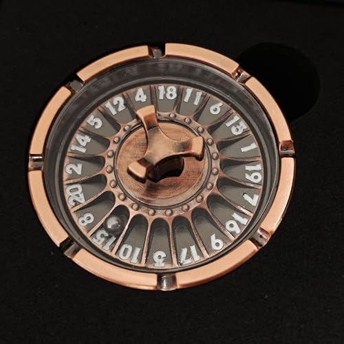 Lkjsjjns Spinner DND Dice Set,DND Dice D20 Dungeons and Dragons Dice Polyhedral Punk Style Small Flying Dragon Dice Spinning Random Rollerball Compasses (Antique red Copper)