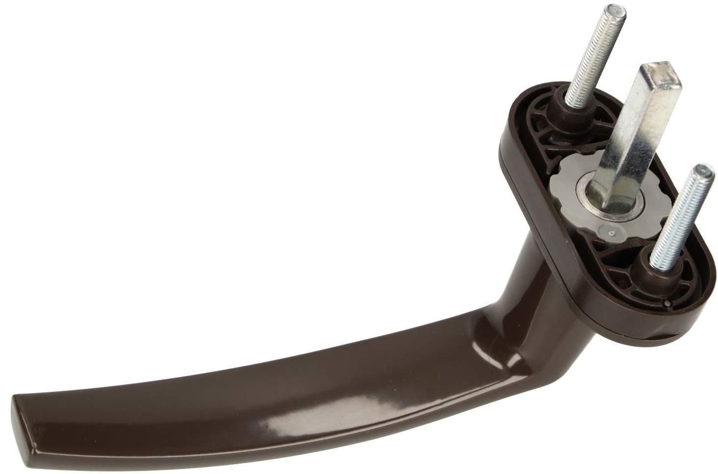 KOTARBAU® Window Handle Brown Square Pin E7 Solid Universal Rotation/Tilt 90 Degree Locking Balcony Patio Rosette Screws Included - Image 3
