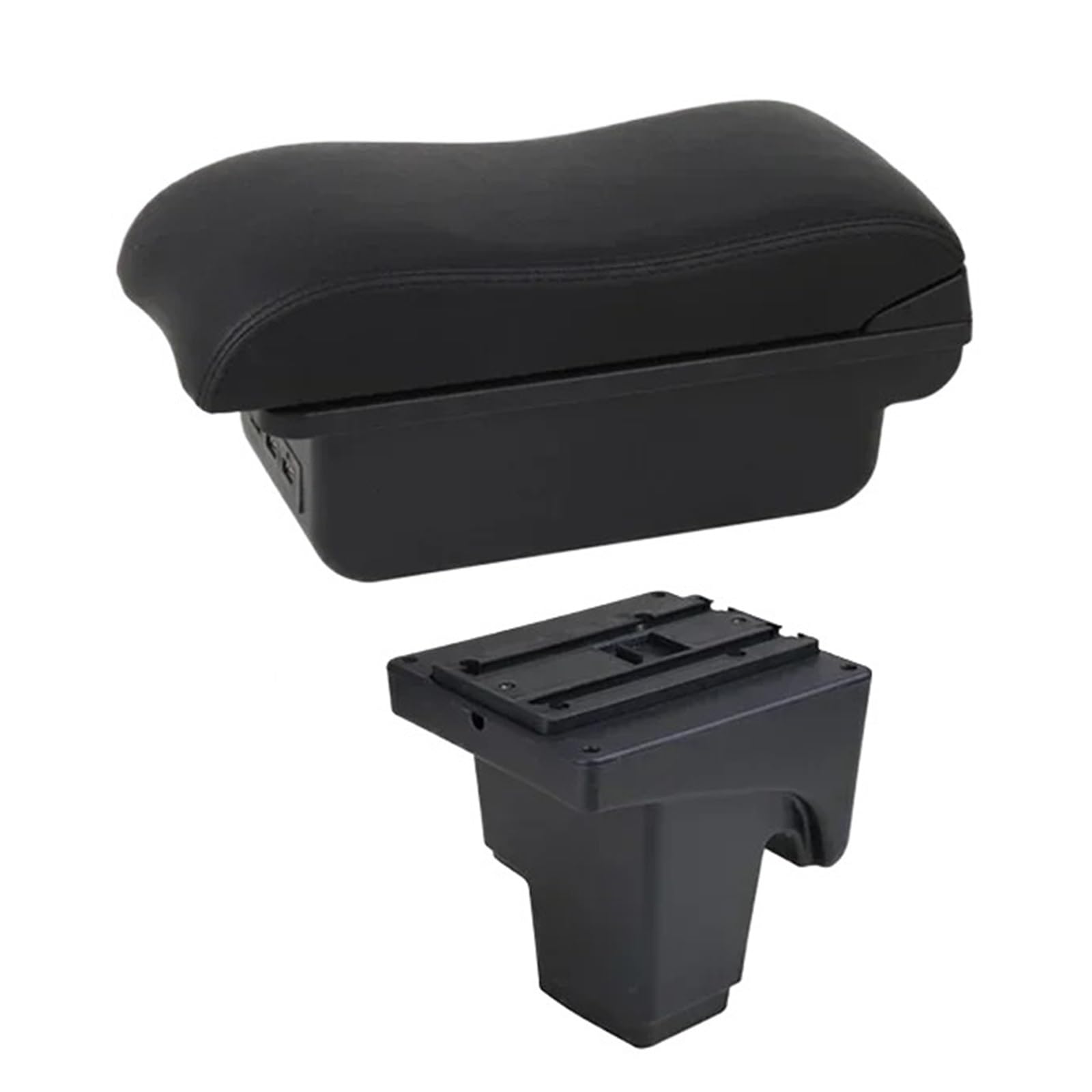 UDHQAJC For Focus 3 For Mk3 2011-2020 Car Armrest Box- Leather Interior Modification Storage Box With USB Car Centre Console Armrest Box