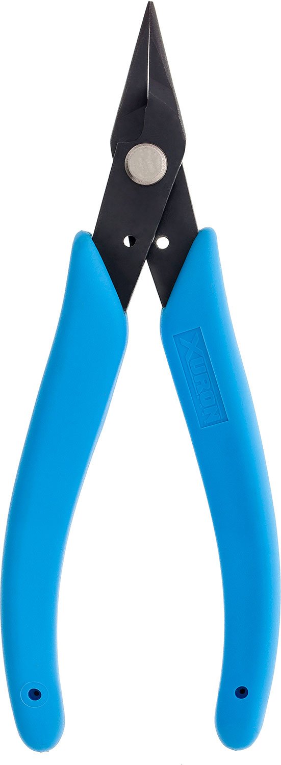 Xuron 485C Combination Shear/Long Nose Fold Xuron, Black, Blue - Image 2