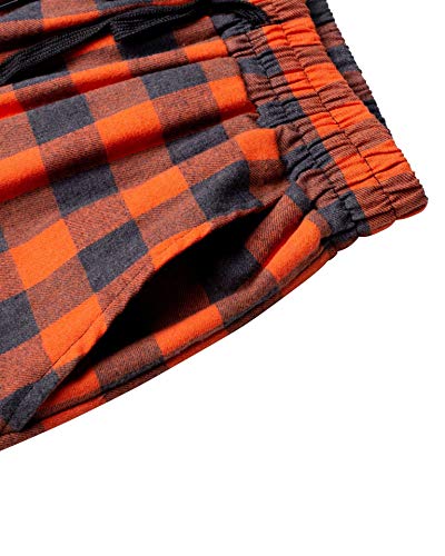 Alimens & Gentle Mens Heavyweight Flannel Plaid Pajama Pants 100% Cotton Sleep Lounge Pant4