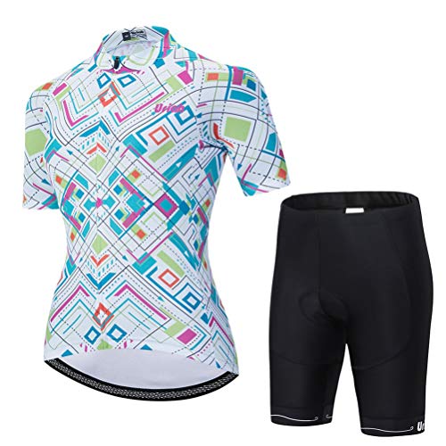 Uriah Women's Bicycle Jersey Shorts Sets Short Sleeve Polyester Maze