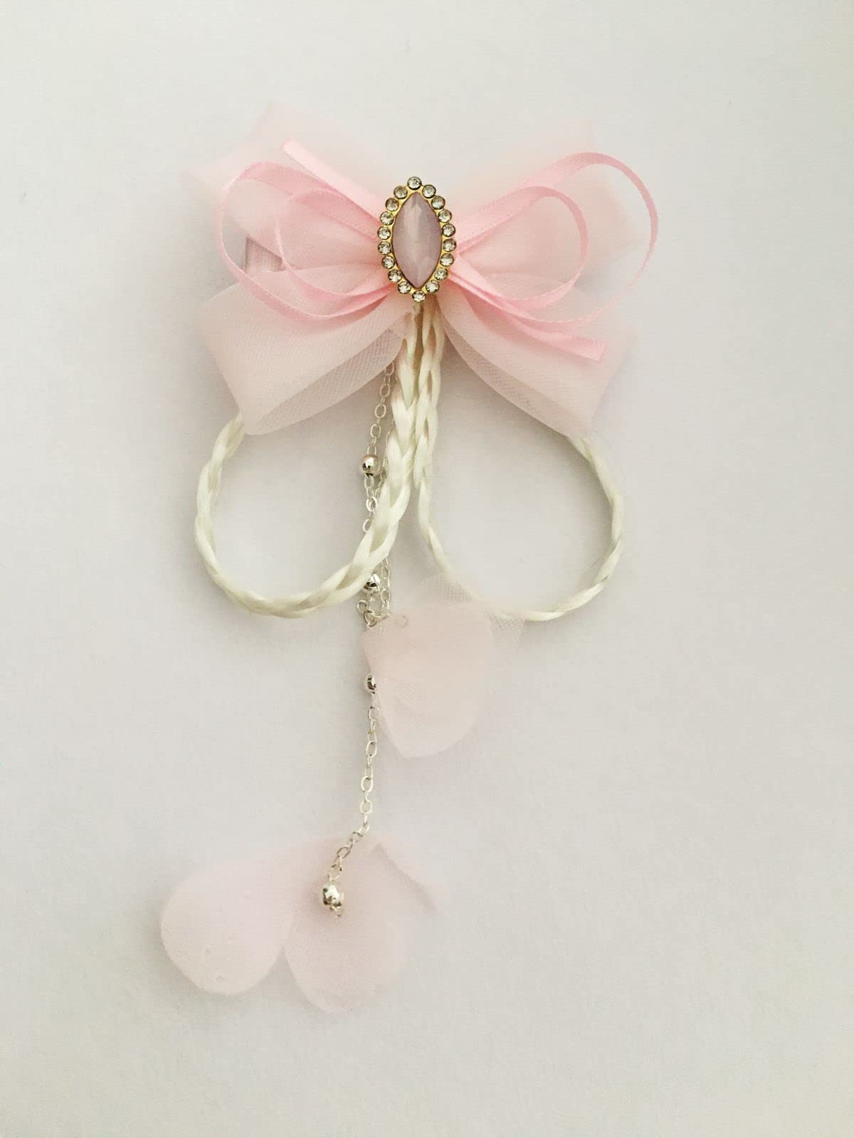 bow hair clips for kids and girls fancy pink color hair clip with beautiful extensions (pack of 1) hair pins center clips latest hair accessories for children (B0BLC8SCC6) Amazon Price History, Amazon Price Tracker