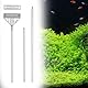 QWORK® 75 cm/29.5 Edelstahl Algenschaber Aquarium Scheibenreiniger mit 10 Klingen, Aquarium Reinigung Zubehör für Einfache Reinigung Schwer Erreichbarer Stellen