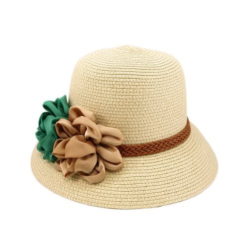 Image of Deluxe Flower Straw Sun Hat - Different Bands Available