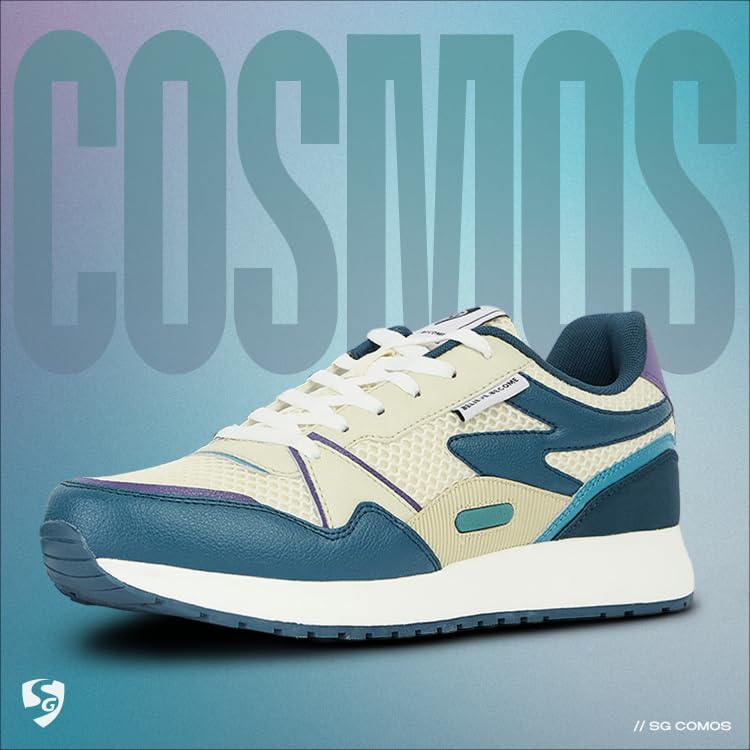 Image of SG Cosmos Lifestyle Shoes Blue /Beige, White /Green and White /Grey Colour Available | Casual Shoes Men's & Women's | 6 to 11