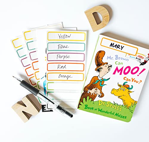 Removeable, Write-On Food Bottle Labels, Write-On, Self-Laminating, Freezer Safe Waterproof Kids Name Labels For Baby Bottles, Sippy Cup For Daycare School, Dishwasher Safe (Simply Colors, Set Of 2) #TOP2